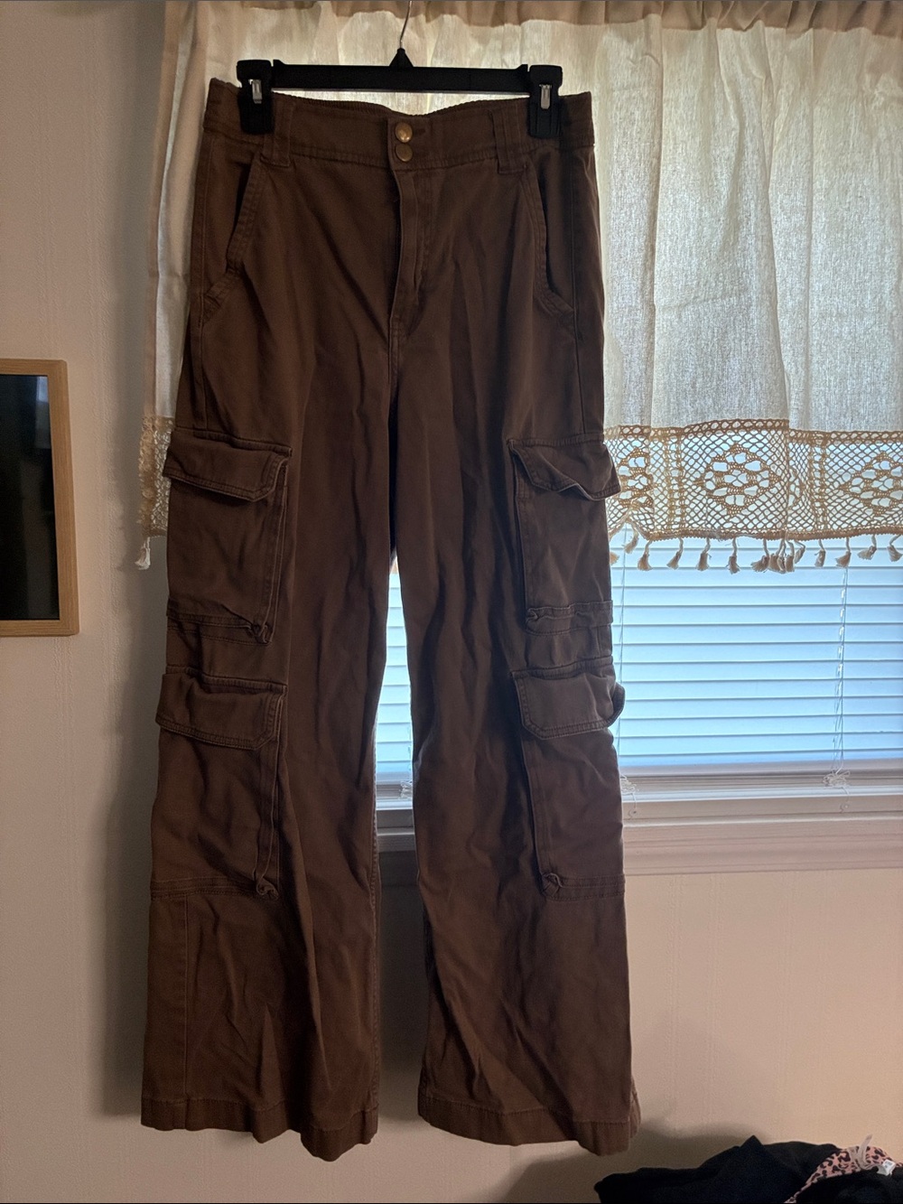 Arizona Jean Company Brown Wide-Leg Cargo Pants